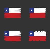 Collection flag of Chile vector