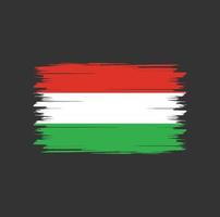 Hungary flag vector with watercolor brush style