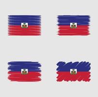 Collection flag of Haiti vector