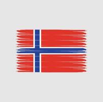 Flag of Norway with grunge style vector