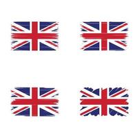 Collection flag of United Kingdom vector