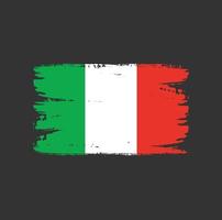 Flag of Italy with brush style vector