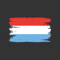 bandera de luxemburgo con estilo de pincel vector