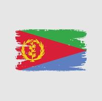 Flag of Eritrea with brush style vector