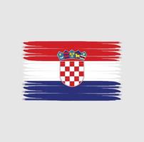 bandera de croacia con estilo grunge vector