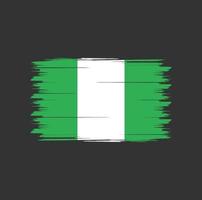 Nigeria flag vector with watercolor brush style