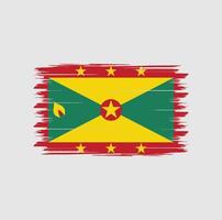 Grenada flag vector with watercolor brush style