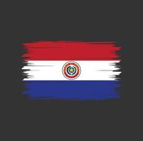 Paraguay flag vector with watercolor brush style