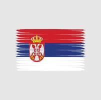 Flag of Serbia with grunge style vector