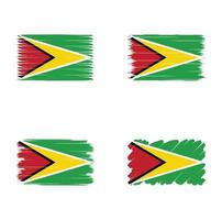 bandera de colección de guyana vector