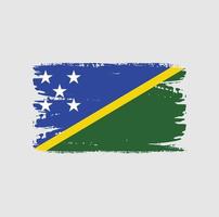 Flag of Solomon Islands with brush style vector
