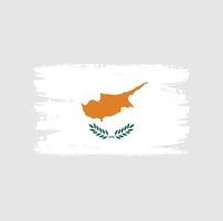 Flag of Cyprus with brush style vector