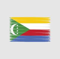 Flag of Comoros with grunge style vector