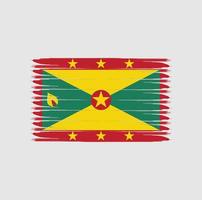 Flag of Grenada with grunge style vector