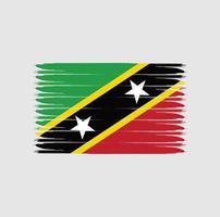 Flag of Saint Kitts and Nevis with grunge style vector