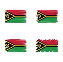 Collection flag of Vanuatu vector