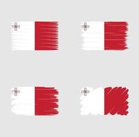 bandera de colección de malta vector