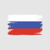 bandera de rusia con estilo de pincel vector