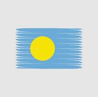 Flag of Palau with grunge style vector