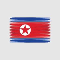 bandera de corea del norte con estilo grunge vector