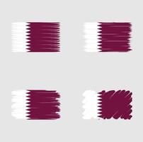 Collection flag of Qatar vector