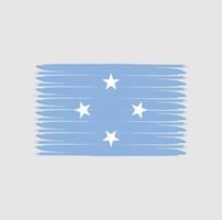 Flag of Micronesia with grunge style vector