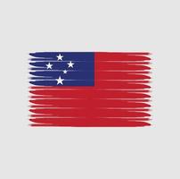 Flag of Samoa with grunge style vector