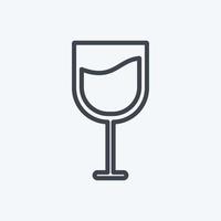 Goblet Icon in trendy line style isolated on soft blue background vector