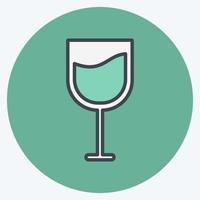 Goblet Icon in trendy color mate style isolated on soft blue background vector