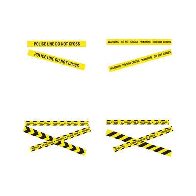 Black and yellow police stripe Vector illustration design