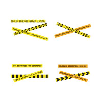 Black and yellow police stripe Vector illustration design