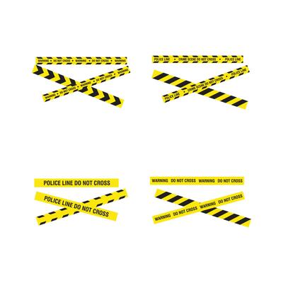 Black and yellow police stripe Vector illustration design