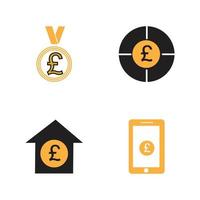 pound money vector icon illustration design template - vector