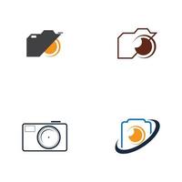 camera photography logo icon vector design template