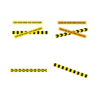 Black and yellow police stripe Vector illustration design