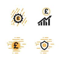 pound money vector icon illustration design template - vector