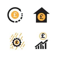 pound money vector icon illustration design template - vector