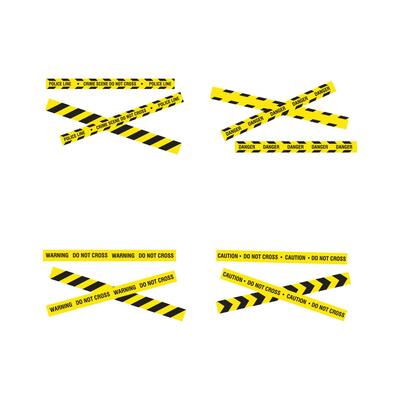 Black and yellow police stripe Vector illustration design