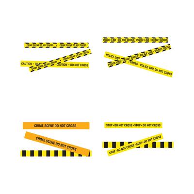 Black and yellow police stripe Vector illustration design