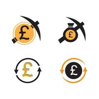 pound money vector icon illustration design template - vector