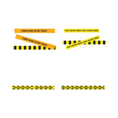 Black and yellow police stripe Vector illustration design