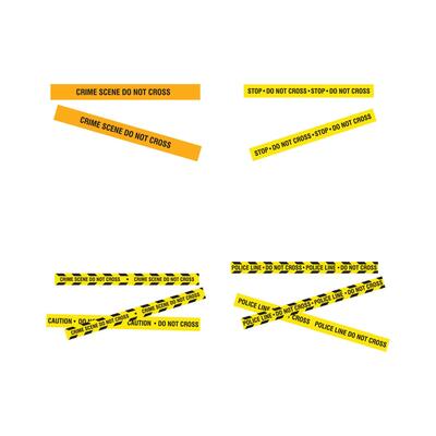 Black and yellow police stripe Vector illustration design