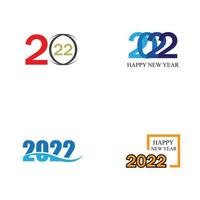 Feliz año nuevo 2022 plantilla de diseño de ilustración vectorial vector