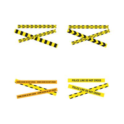 Black and yellow police stripe Vector illustration design