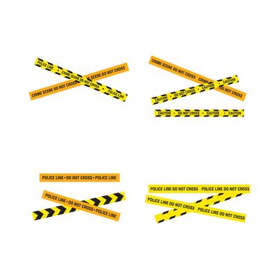 Black and yellow police stripe Vector illustration design