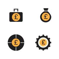 pound money vector icon illustration design template - vector