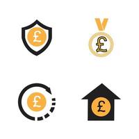 pound money vector icon illustration design template - vector