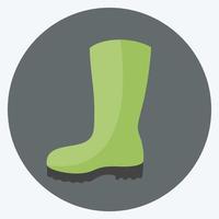 Gardening Boots Icon in trendy flat style isolated on soft blue background vector