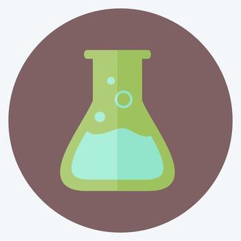 Flask Icon in trendy flat style isolated on soft blue background vector