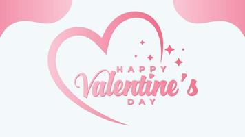Simple happy valentines day celebration design Free Vector